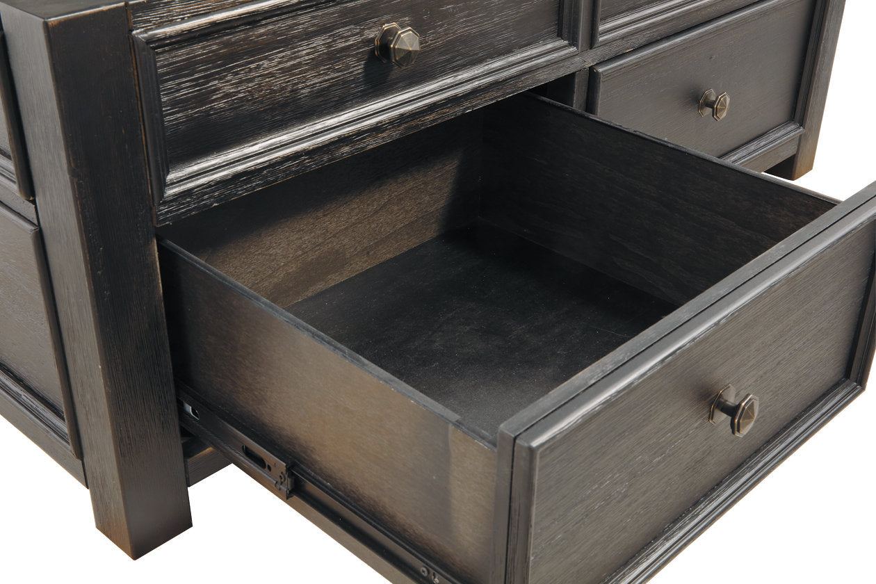 Tyler Creek Grayish Brown/Black Coffee Table and 2 End Tables T736