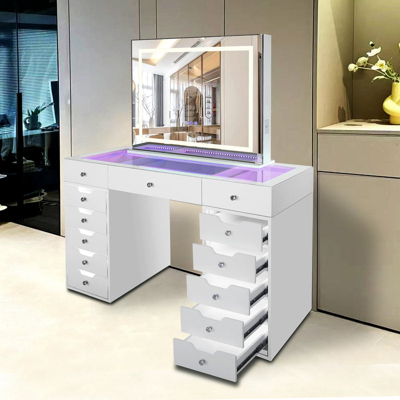 A50 White LED Vanity Set
