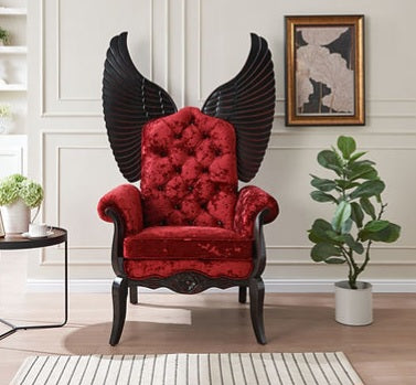 Lucifur 64" Tall Red Chair A-CH01