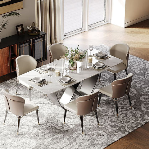 Amara 79" Glossy White Sintered Stone
Table