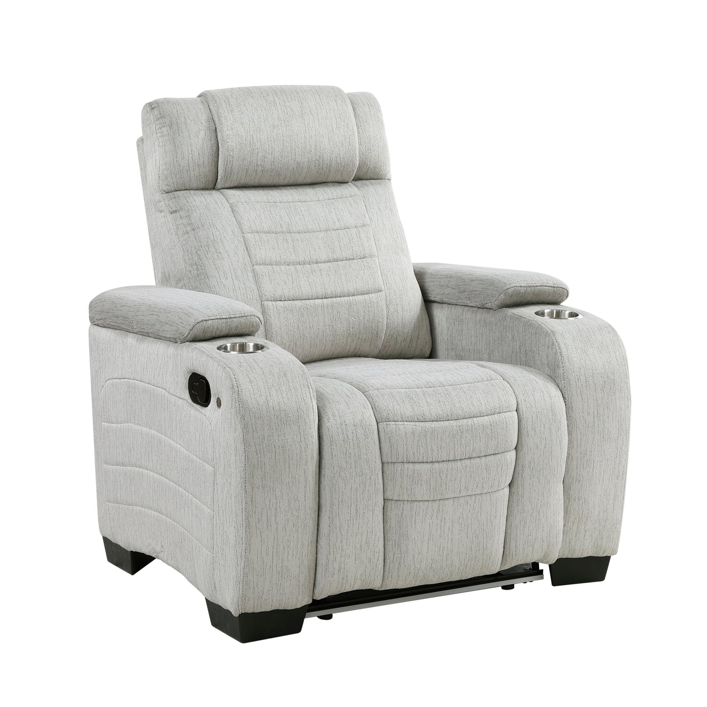 Ronan Light Gray Double Reclining Living Room Set 8455
