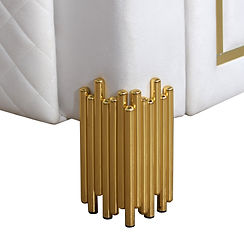 Glamor White/Gold LED Living Room Set S9060