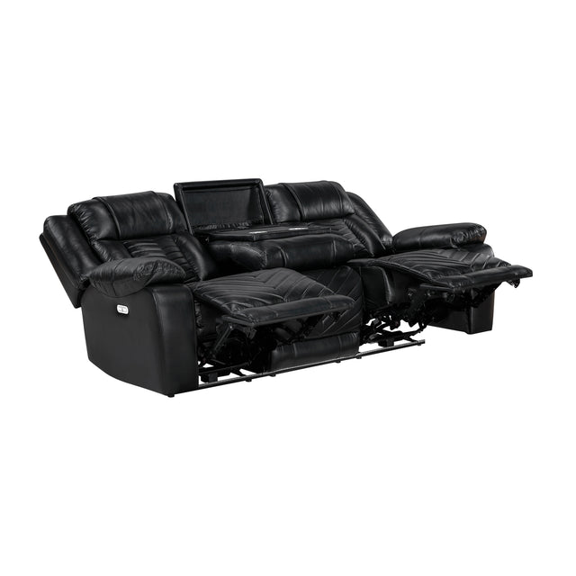 Huron Black POWER/LED/BLUETOOTH SPEAKERS Reclining Set 8457