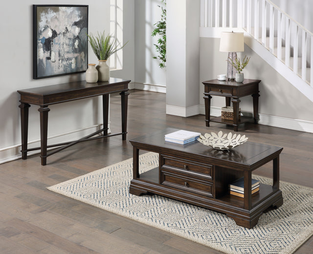 Tobias Espresso Sofa Table 3641