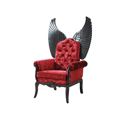 Lucifur 64" Tall Red Chair A-CH01