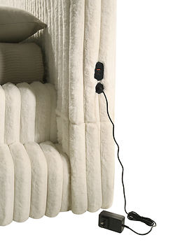 Micah Cream Corduroy Queen Platform Bed B9020