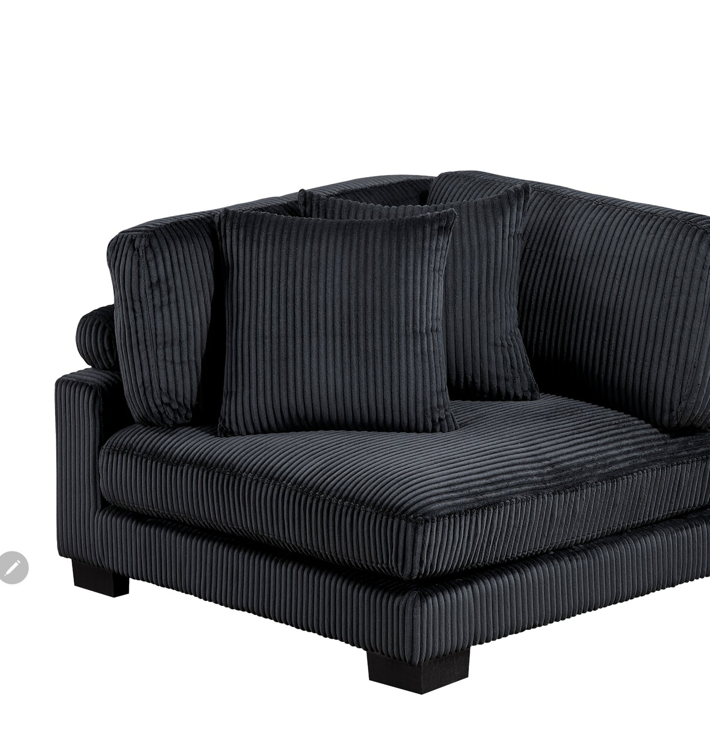 Traverse Black 4pc Modular Sectional 8555