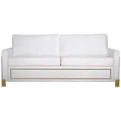 Glamor White/Gold LED Living Room Set S9060
