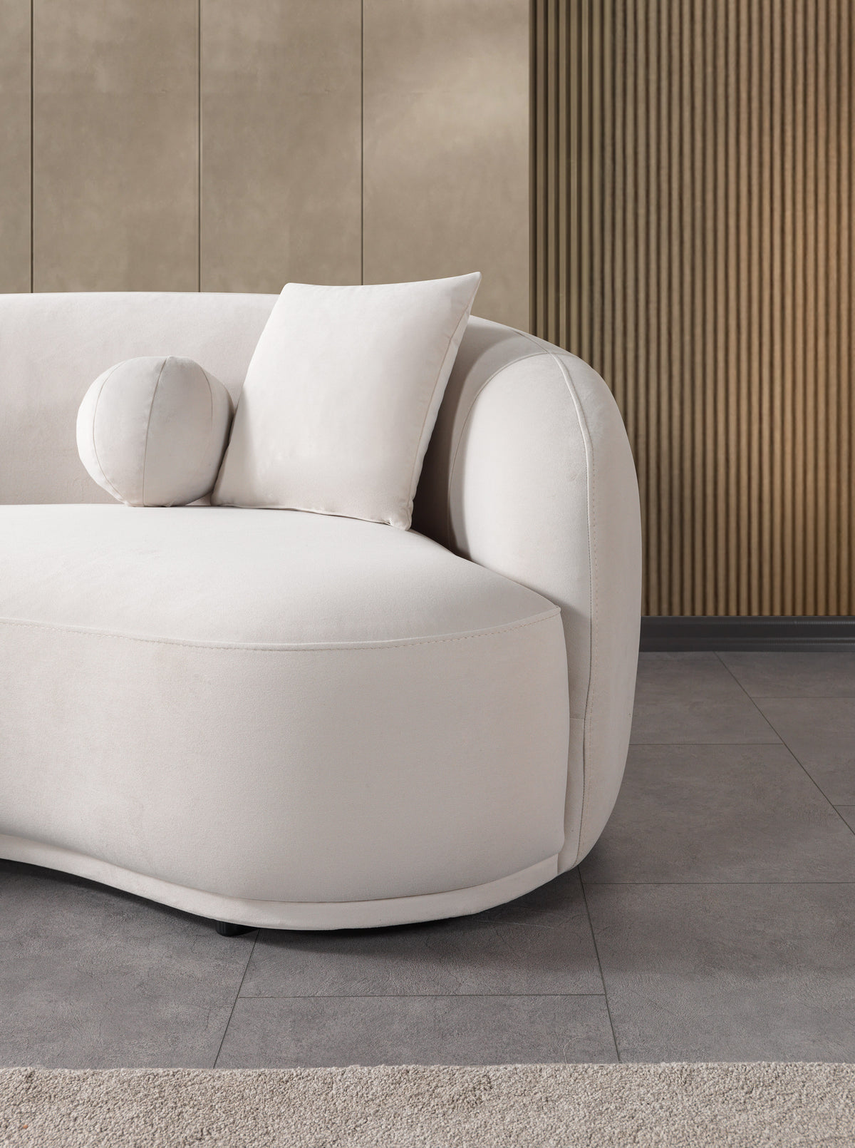 Bonita Ivory Velvet Living Room Set