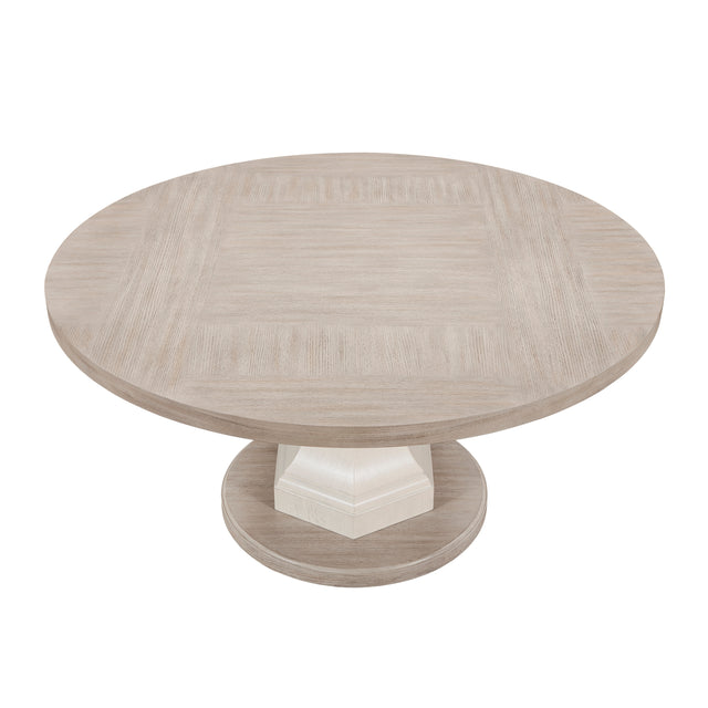 Lofton Light Gray/White Round Dining Set 6018