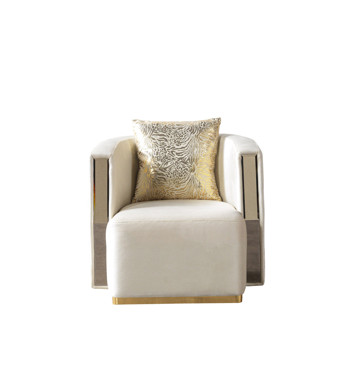 Anica Ivory Velvet Living Room Set