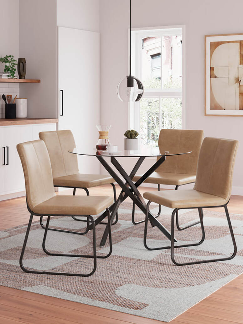 Nexus Black/Toast 5pc Dining Set D446