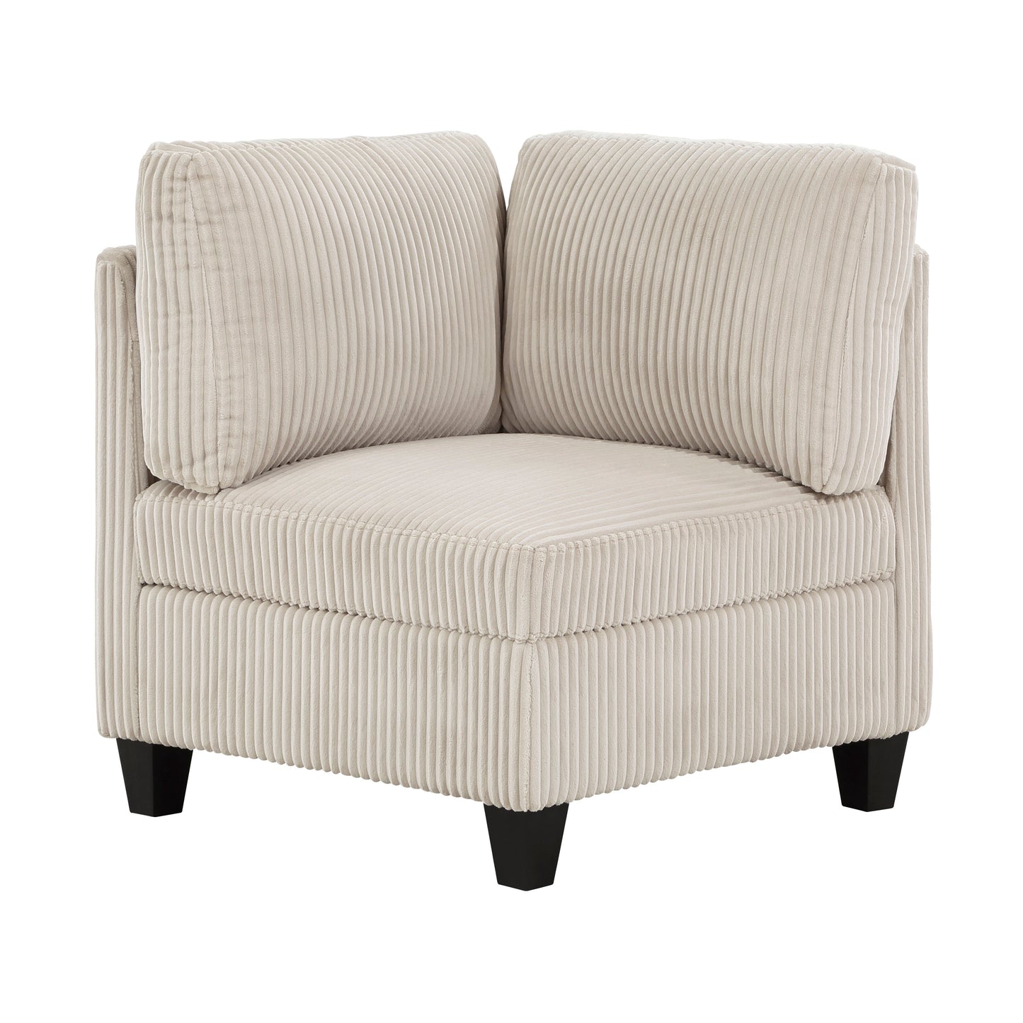Walterboro Beige Corduroy 7pc Sectional with Storage 9650