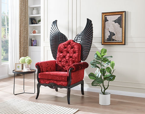 Lucifur 64" Tall Red Chair A-CH01