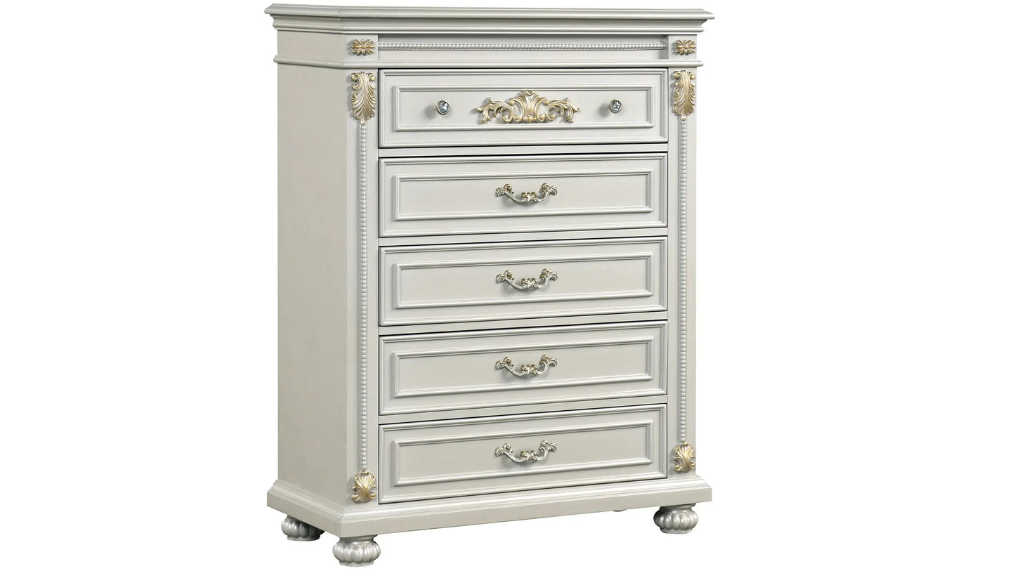 Destiny White Classic Bedroom Set