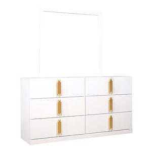 Glamor White/Gold Bedroom Set B9060