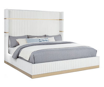 Evon White/Gold Bedroom Set B7551