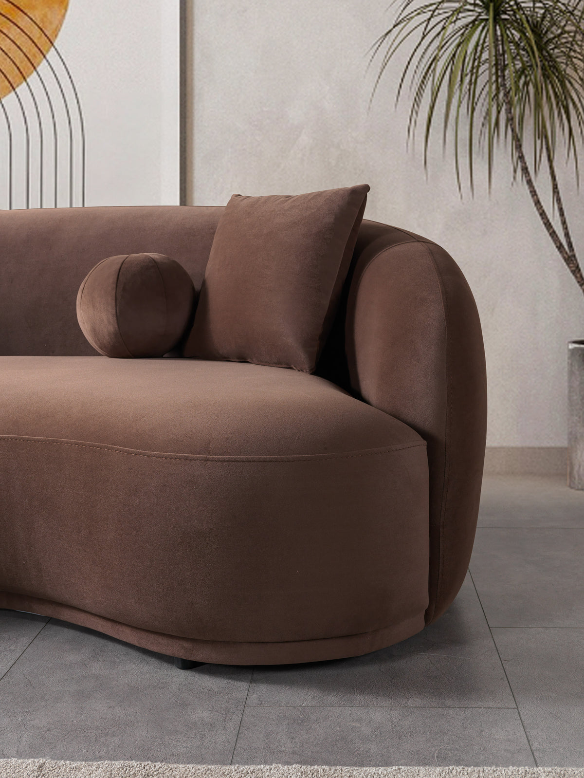 Bonita Coffee Velvet Living Room Set