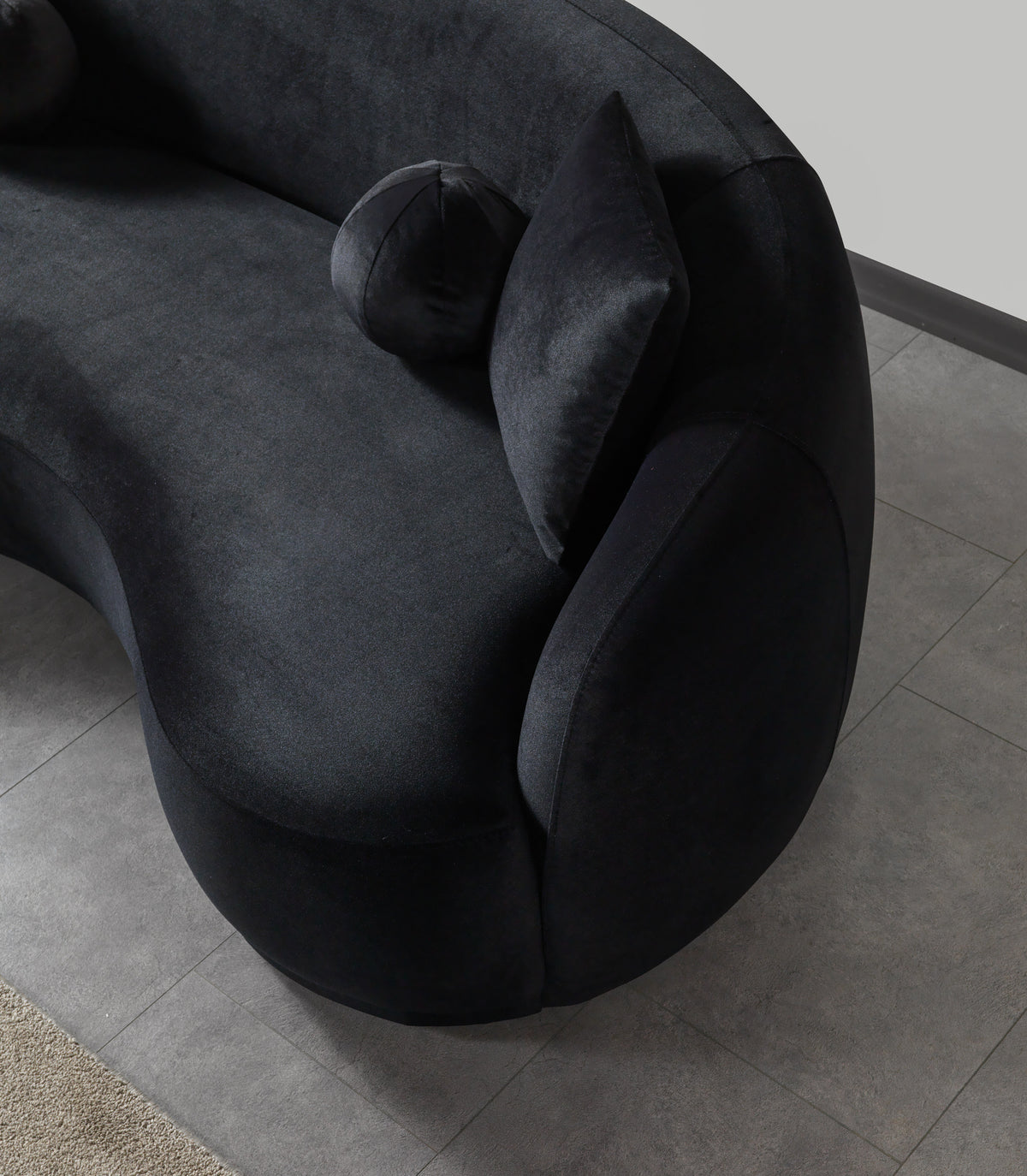 Bonita Black Velvet Living Room Set