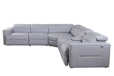 Nexus Light Blue POWER Reclining Sectional MI-1260