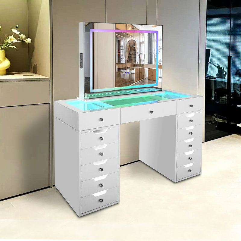 A50 White LED Vanity Set