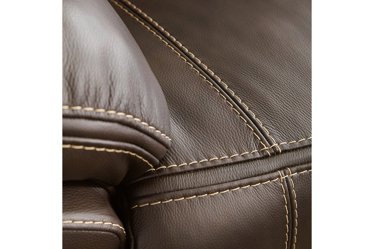 Dunleith Chocolate 5pc POWER Reclining Sectional U71604