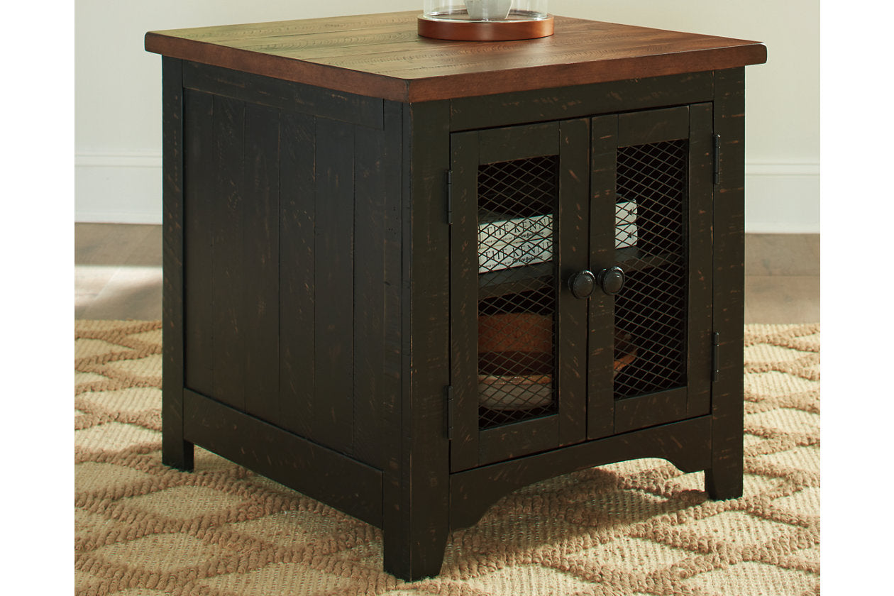 Valebeck Black/Brown Coffee Table and 2 End Tables T468