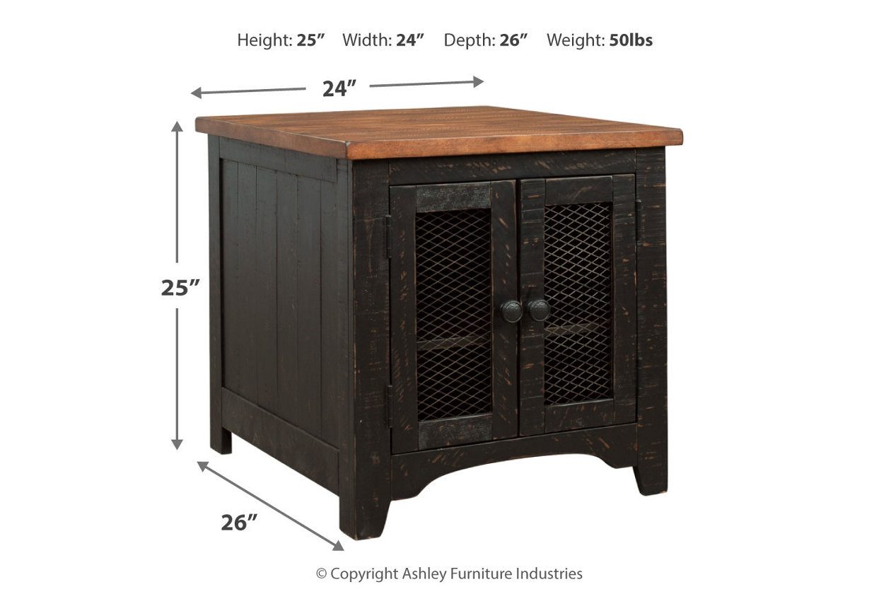 Valebeck Black/Brown Coffee Table and 2 End Tables T468