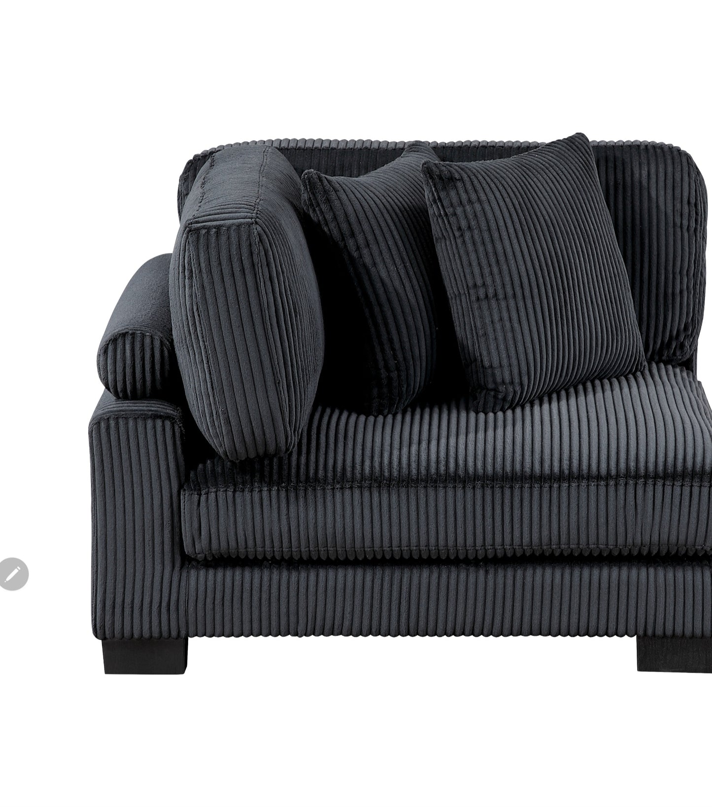Traverse Black 4pc Modular Sectional 8555