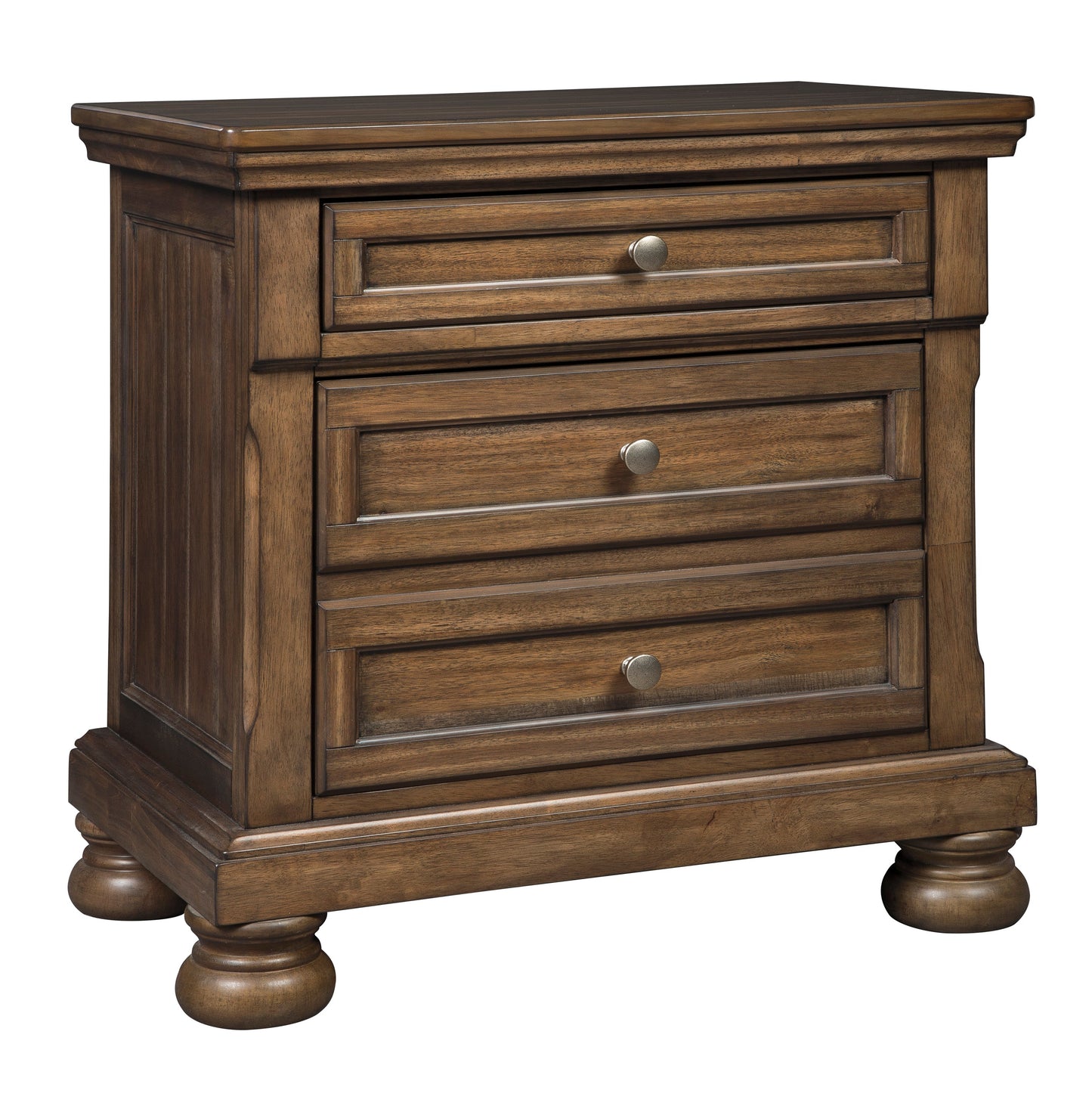 Flynnter Medium Brown Sleigh Platform Bedroom Set B719