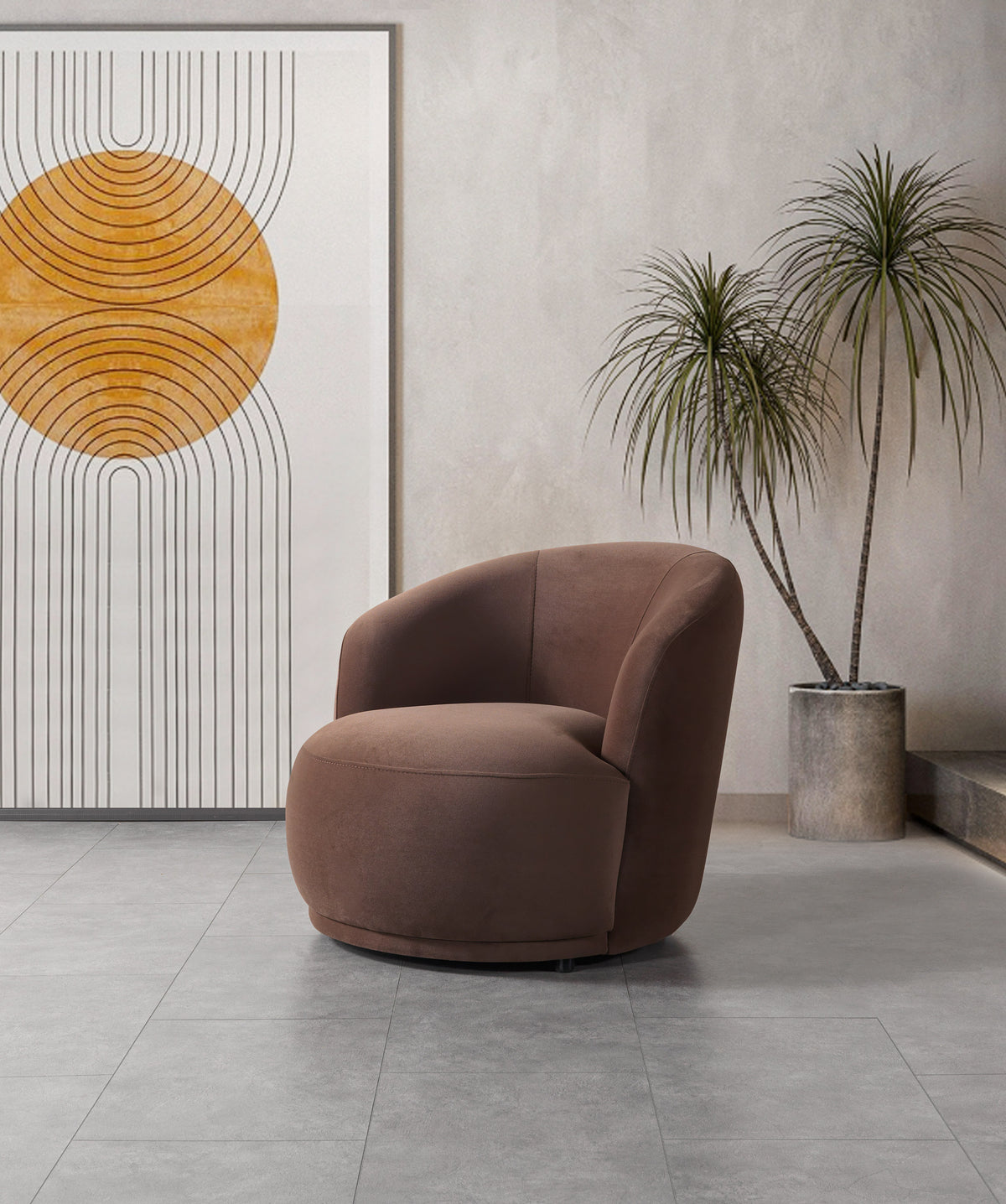Bonita Coffee Velvet Living Room Set