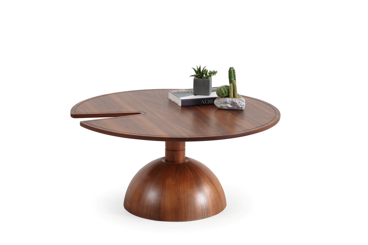 873 Walnut 2pc Coffee Table Set