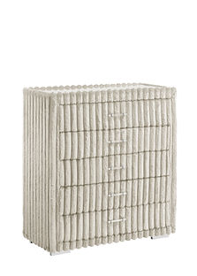 Micah Cream Corduroy Platform Bedroom Set B9020