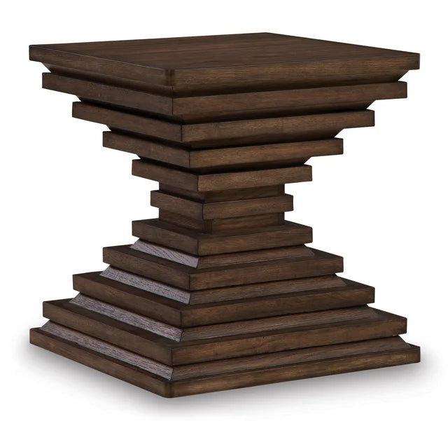 Hannodream Warm Brown 3pc Coffee Table Set T821