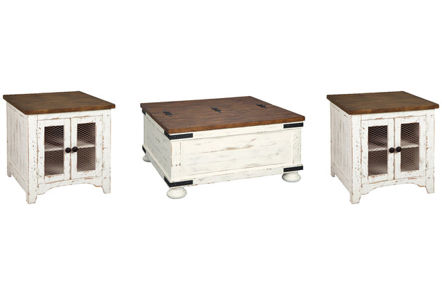 Wystfield White/Brown Coffee Table and 2 End Tables T459