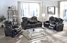 Load image into Gallery viewer, Romina Black POWER 3pc Reclining Set