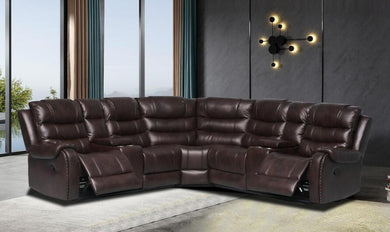 Rose Brown Reclining Sectional