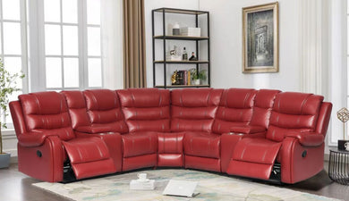 Rose Red Reclining Sectional
