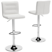 Load image into Gallery viewer, Pollzen White Barstool Set (Set of 2 )D121-730