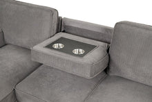 Load image into Gallery viewer, Marcos Grey Sectional With Pull-Out Bed