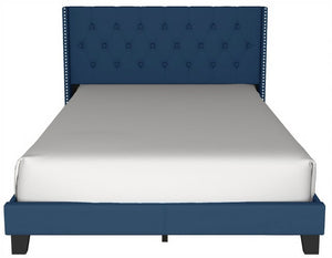 Katy Queen Platform Bed Blue HH780