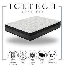 Load image into Gallery viewer, ICETECH 10&quot; Euro Top Full Mattress