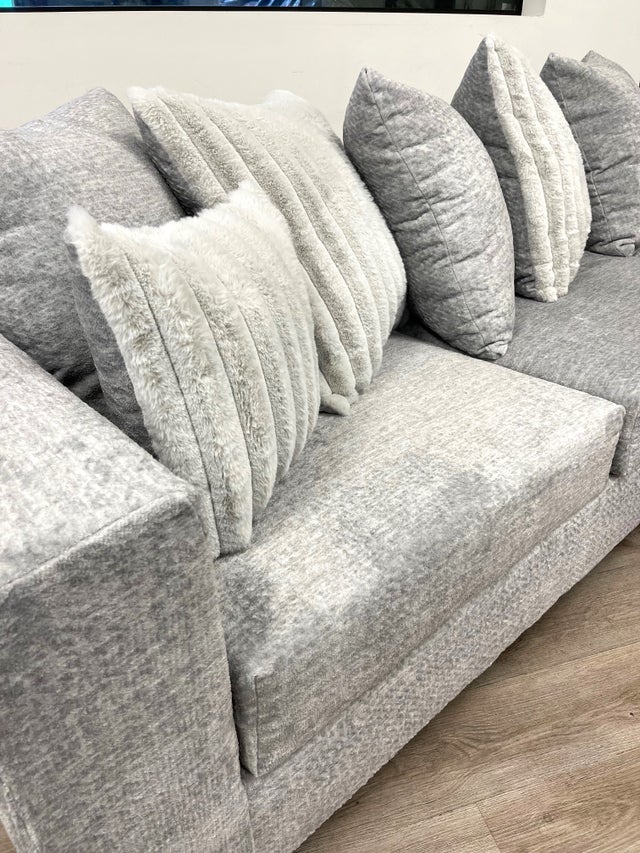 Grey/Stone Fabric Sectional 410