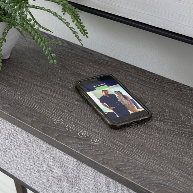Sethlen Gray/Black Console Table A4000640