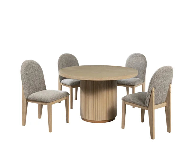D400 Light Oak 5pc Dining Room Set