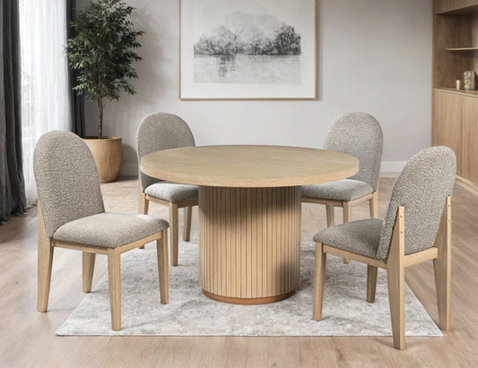 D400 Light Oak 5pc Dining Room Set