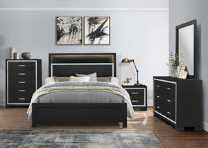 Bellante Melamine Black Bedroom Set SH 2216