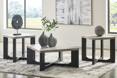Sharstorm Two-tone Gray Table (Set of 3)  T251-13