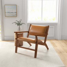 Load image into Gallery viewer, Hendrix Antique Tan Leather Arm Chair