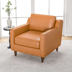 Cooper Tan Genuine Leather Lounge Chair